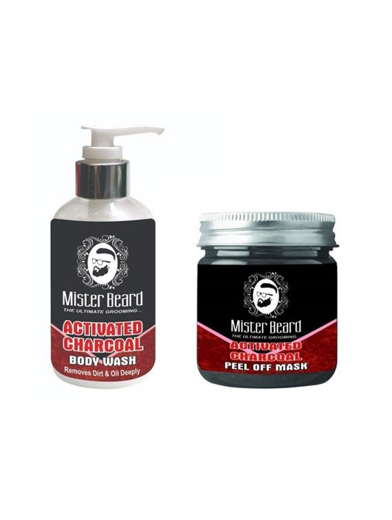 mister beard charcoal body wash with charcoal peel of mask - 15986017 - Zoom Image - 1