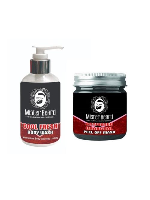 mister beard cool fresh body wash with charcoal peel of mask - 15986021 - Standard Image - 1