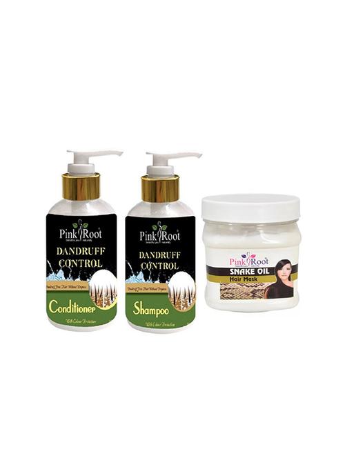 pink root dandruff control shampoo, conditioner with snake oil mask - 15986059 - Standard Image - 1