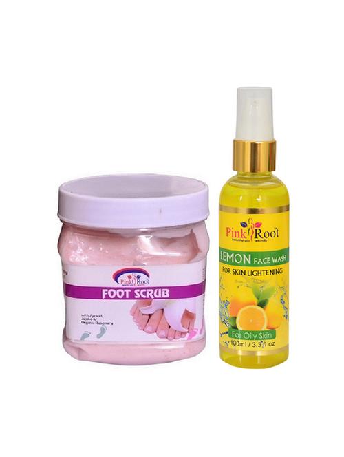 pink root foot scrub with lemon face wash - 15986333 - Standard Image - 1