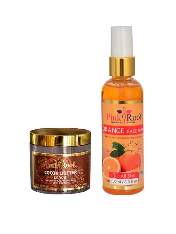 pink root cocoa butter scrub with orange face wash - 15986745 - Zoom Image - 1