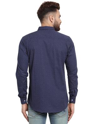 blue printed casual shirt - 15987938 - Standard Image - 3