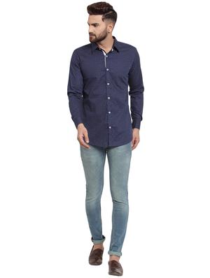 blue printed casual shirt - 15987938 - Standard Image - 4