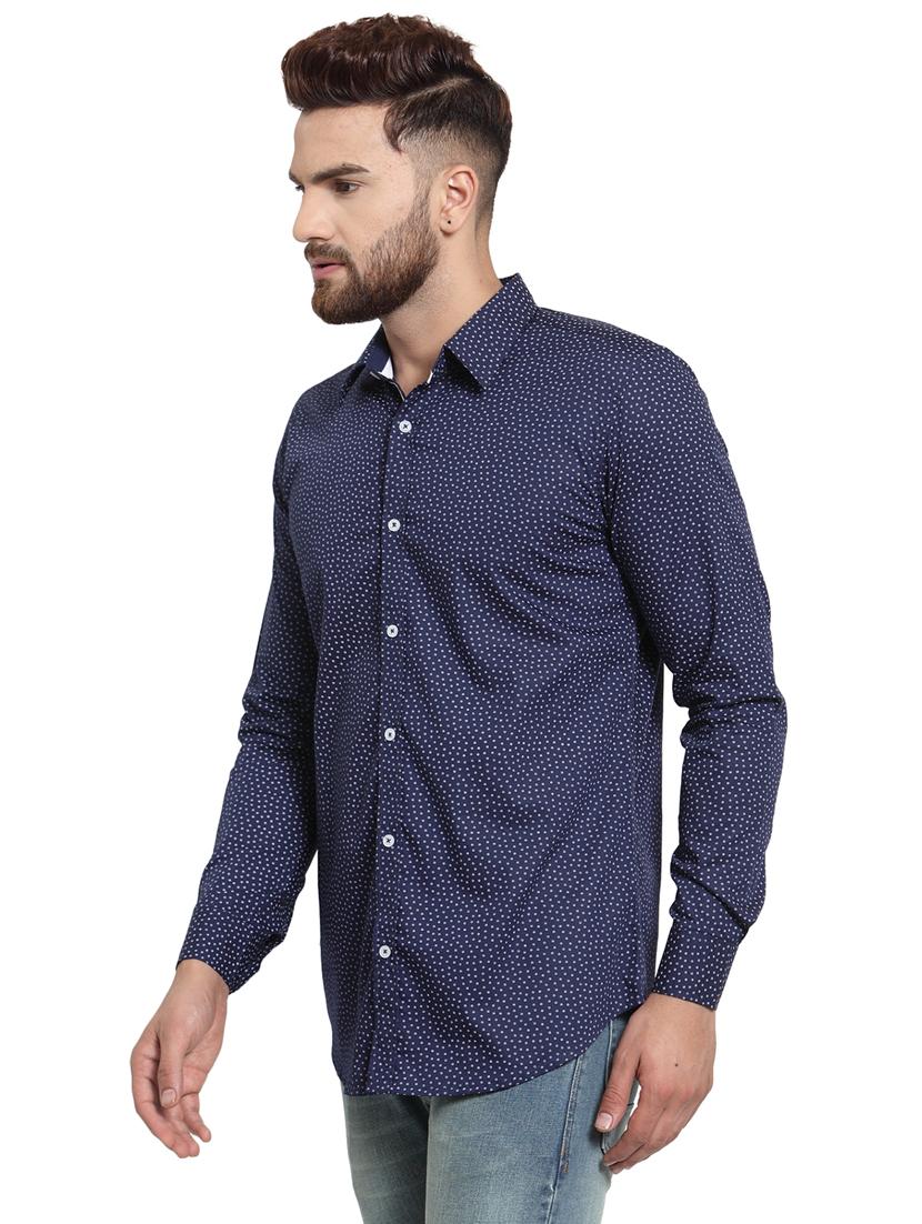 blue printed casual shirt - 15987938 - Zoom Image - 2