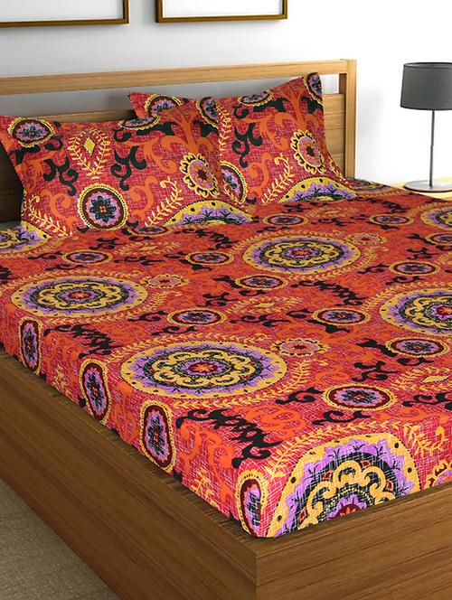 104 tc microfibre double bedsheet with 2 pillow covers - 15987979 - Standard Image - 1