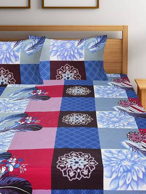 104 tc microfibre double bedsheet with 2 pillow covers - 15987985 - Standard Image - 2