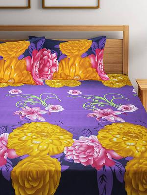 104 tc microfibre double bedsheet with 2 pillow covers - 15987988 - Standard Image - 2
