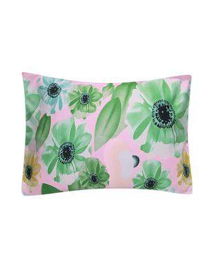 elegant flowers and stripes microfiber double bed sheet with 2 pillow covers - 15988007 - Standard Image - 2
