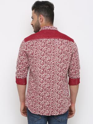 red printed casual shirt - 15988283 - Standard Image - 3