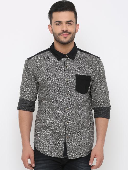 black printed casual shirt - 15988311 - Standard Image - 1