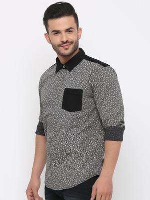 black printed casual shirt - 15988311 - Standard Image - 2