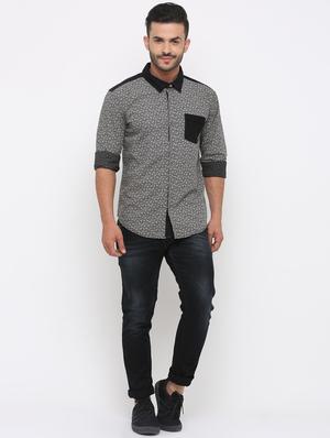 black printed casual shirt - 15988311 - Standard Image - 4