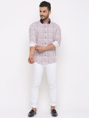 white printed casual shirt - 15988326 - Standard Image - 4
