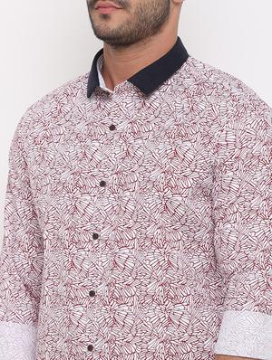 white printed casual shirt - 15988326 - Standard Image - 5