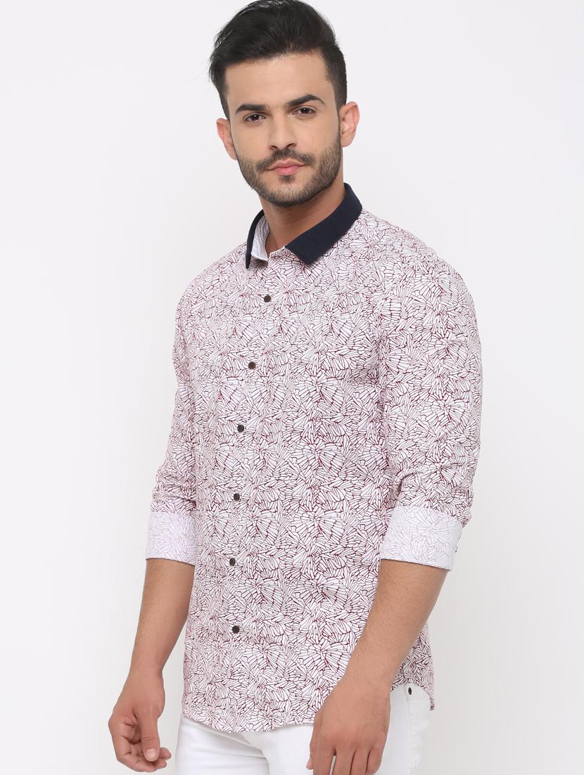 white printed casual shirt - 15988326 - Zoom Image - 2