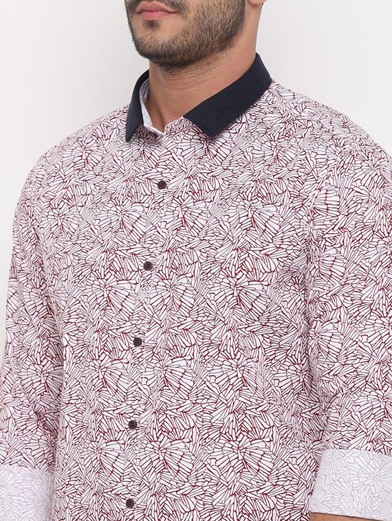 white printed casual shirt - 15988326 - Zoom Image - 5