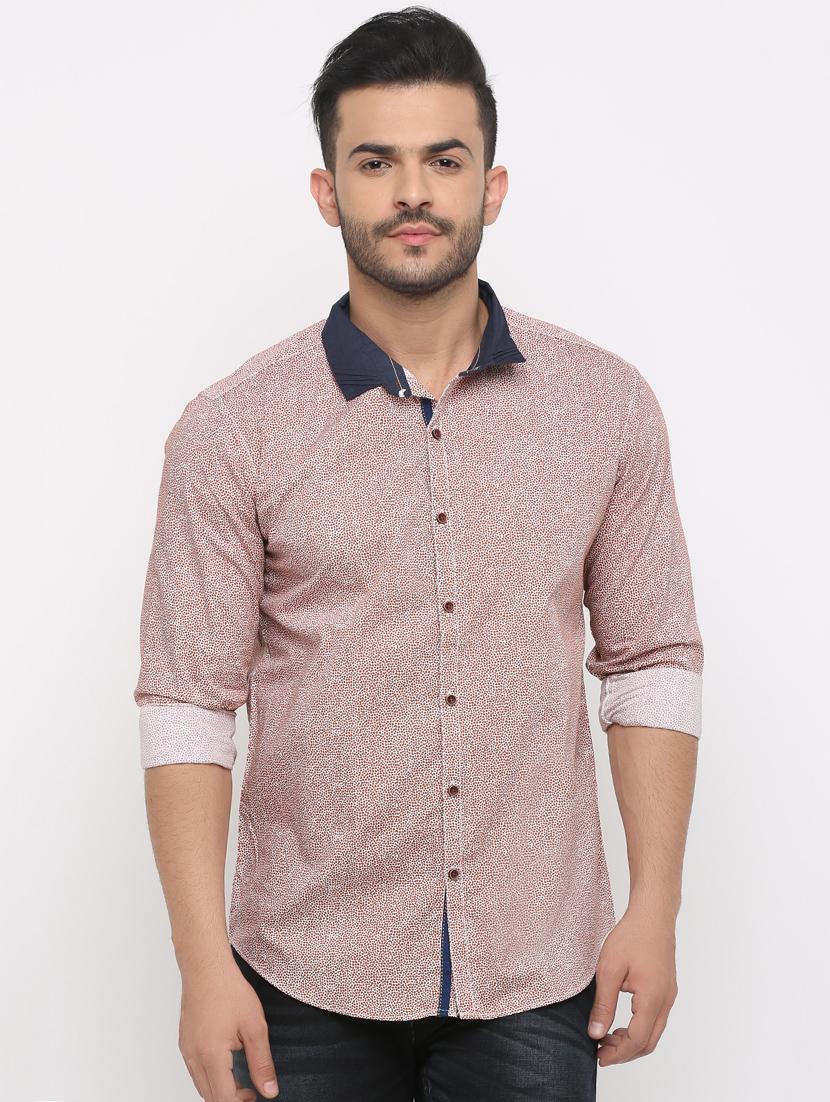 orange printed casual shirt - 15988339 - Zoom Image - 1