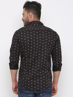 brown printed casual shirt - 15988364 - Standard Image - 3