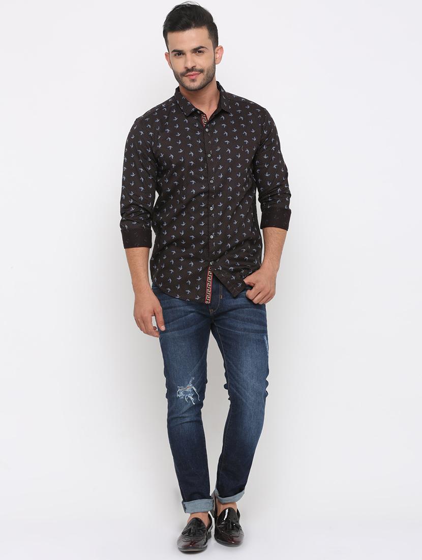 brown printed casual shirt - 15988364 - Zoom Image - 4