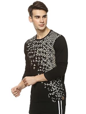 black front print t-shirt - 15988661 - Standard Image - 2