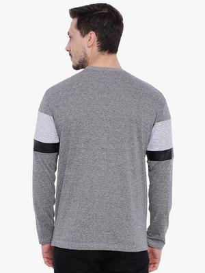 grey striped cut & sew t-shirt - 15988675 - Standard Image - 3