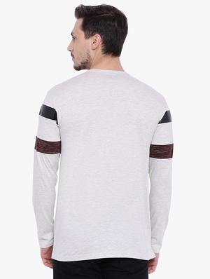 white striped cut & sew t-shirt - 15988676 - Standard Image - 3