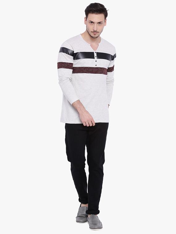 white striped cut & sew t-shirt - 15988676 - Zoom Image - 4