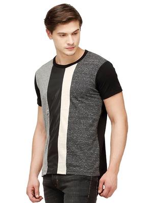 grey striped cut & sew t-shirt - 15988679 - Standard Image - 2