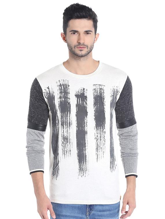 white front print t-shirt - 15988684 - Zoom Image - 1