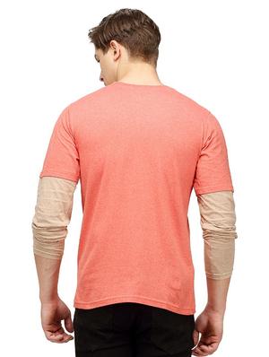 peach solid t-shirt - 15988698 - Standard Image - 3