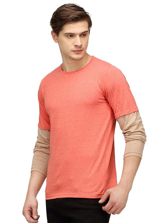 peach solid t-shirt - 15988698 - Zoom Image - 2