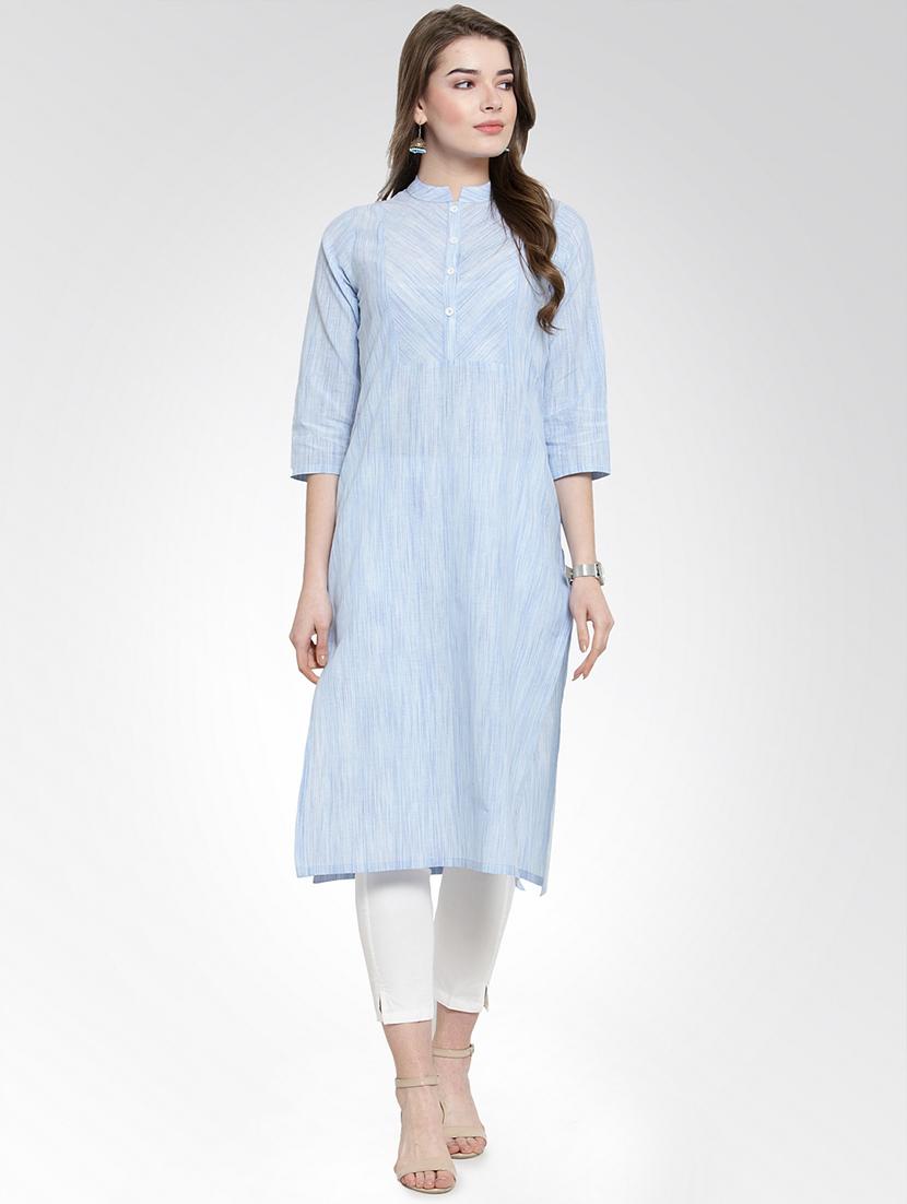straight textured kurta - 15988862 - Zoom Image - 1