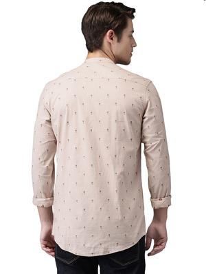 beige cotton casual shirt - 15989031 - Standard Image - 3