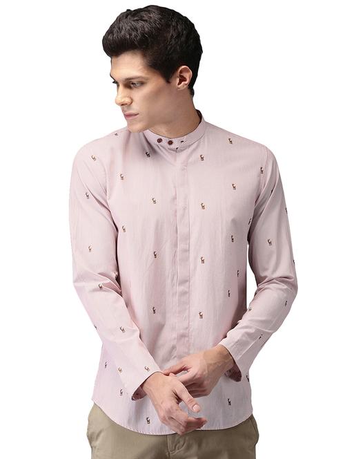 light pink cotton casual shirt - 15989039 - Standard Image - 1