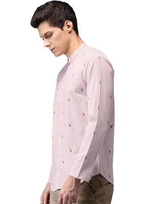 light pink cotton casual shirt - 15989039 - Standard Image - 2
