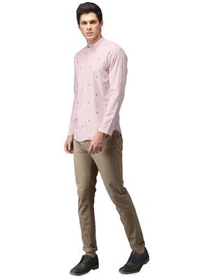 light pink cotton casual shirt - 15989039 - Standard Image - 4