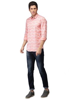 pink self design casual shirt - 15989047 - Standard Image - 4