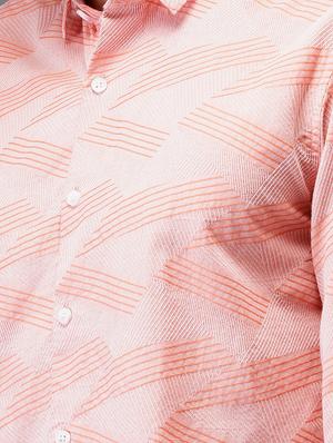 pink self design casual shirt - 15989047 - Standard Image - 5