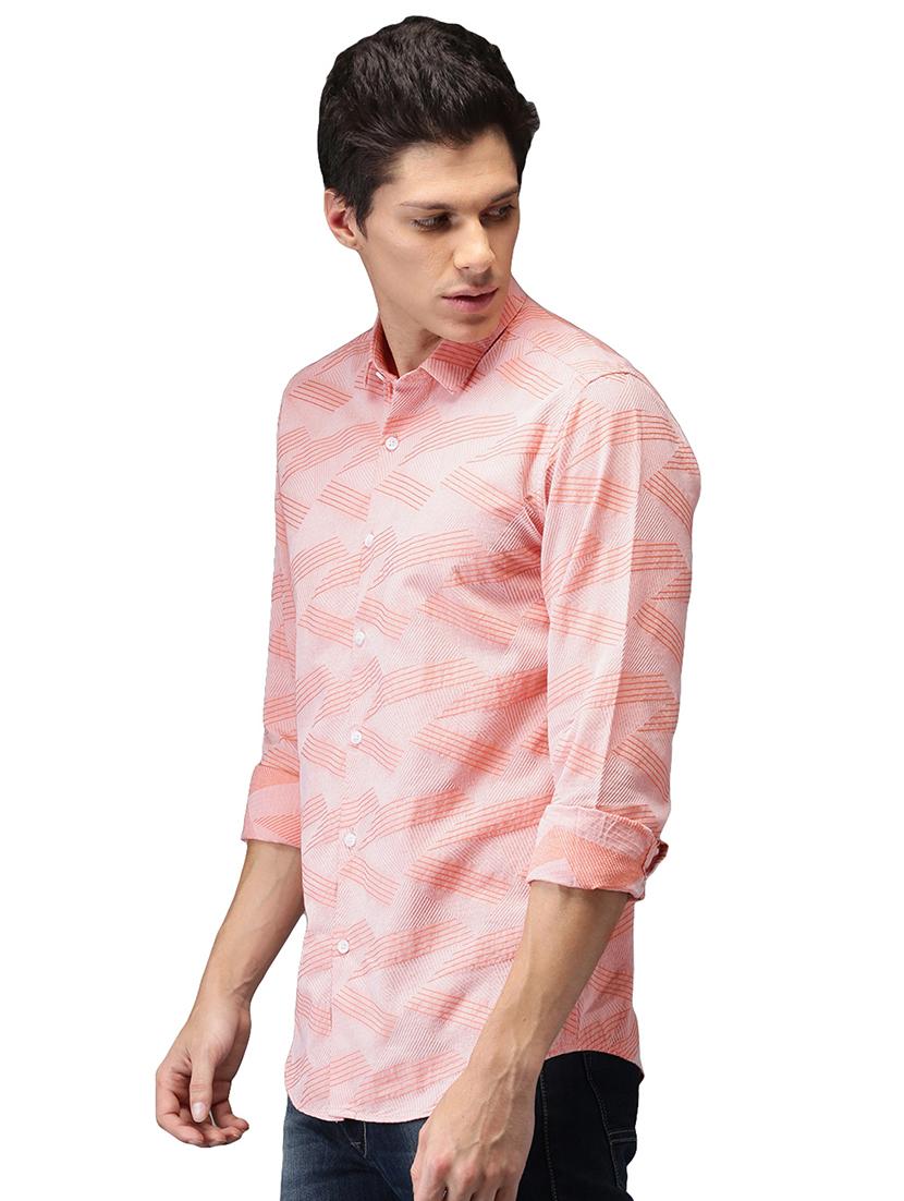 pink self design casual shirt - 15989047 - Zoom Image - 2