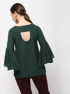 cut out back floral embroidered top - 15989962 - Standard Image - 3