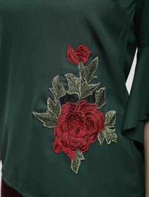 cut out back floral embroidered top - 15989962 - Standard Image - 6