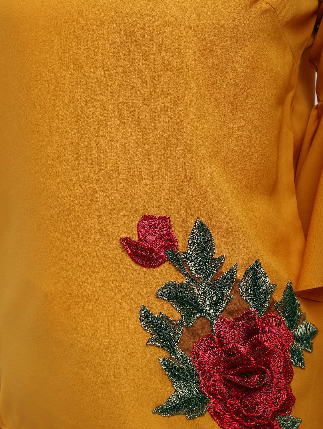 cut out back floral embroidered top - 15989963 - Zoom Image - 6
