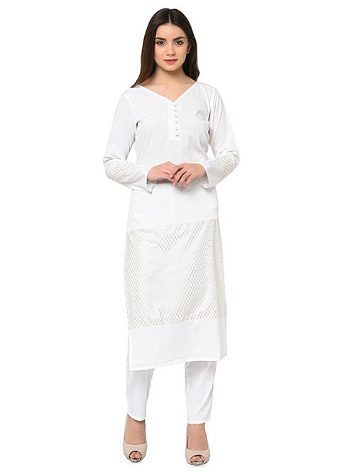 straight printed kurta pant set - 15990020 - Standard Image - 1