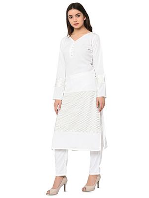 straight printed kurta pant set - 15990020 - Standard Image - 2