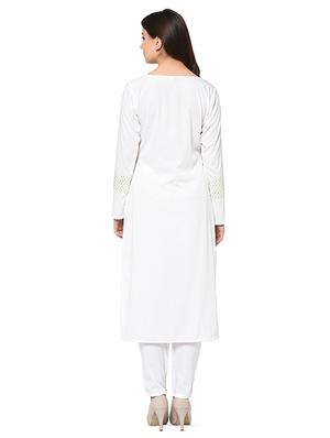 straight printed kurta pant set - 15990020 - Standard Image - 3