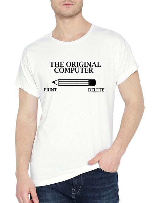 white typographic t-shirt - 15990039 - Standard Image - 1