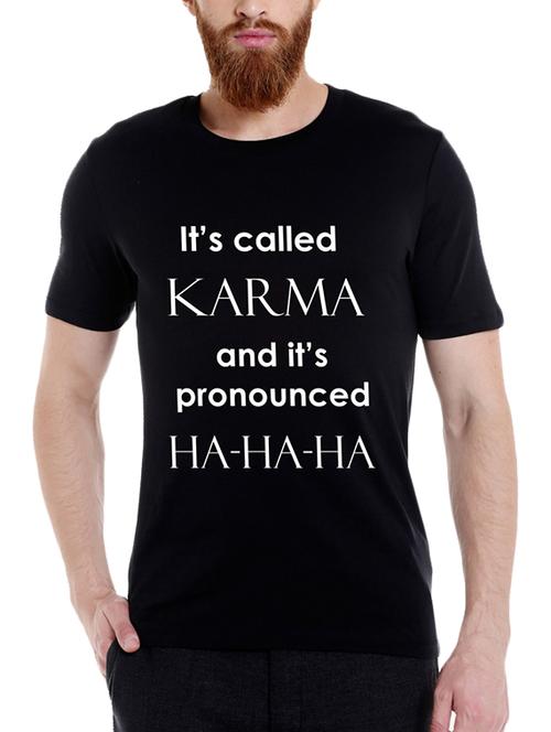 black typographic t-shirt - 15990057 - Standard Image - 1