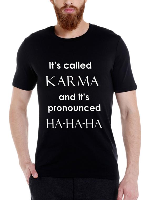black typographic t-shirt - 15990057 - Zoom Image - 1