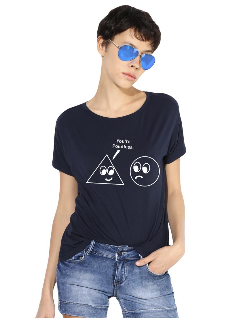 quirky prints short sleeves tee - 15990088 - Zoom Image - 1
