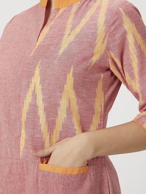 chevron print straight kurta - 15990247 - Standard Image - 4
